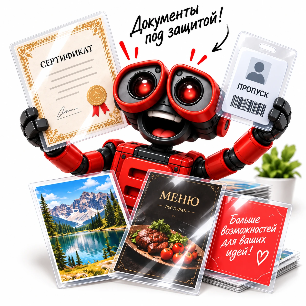 Пакетное ламинирование — иллюстрация студии ТЕКСТ