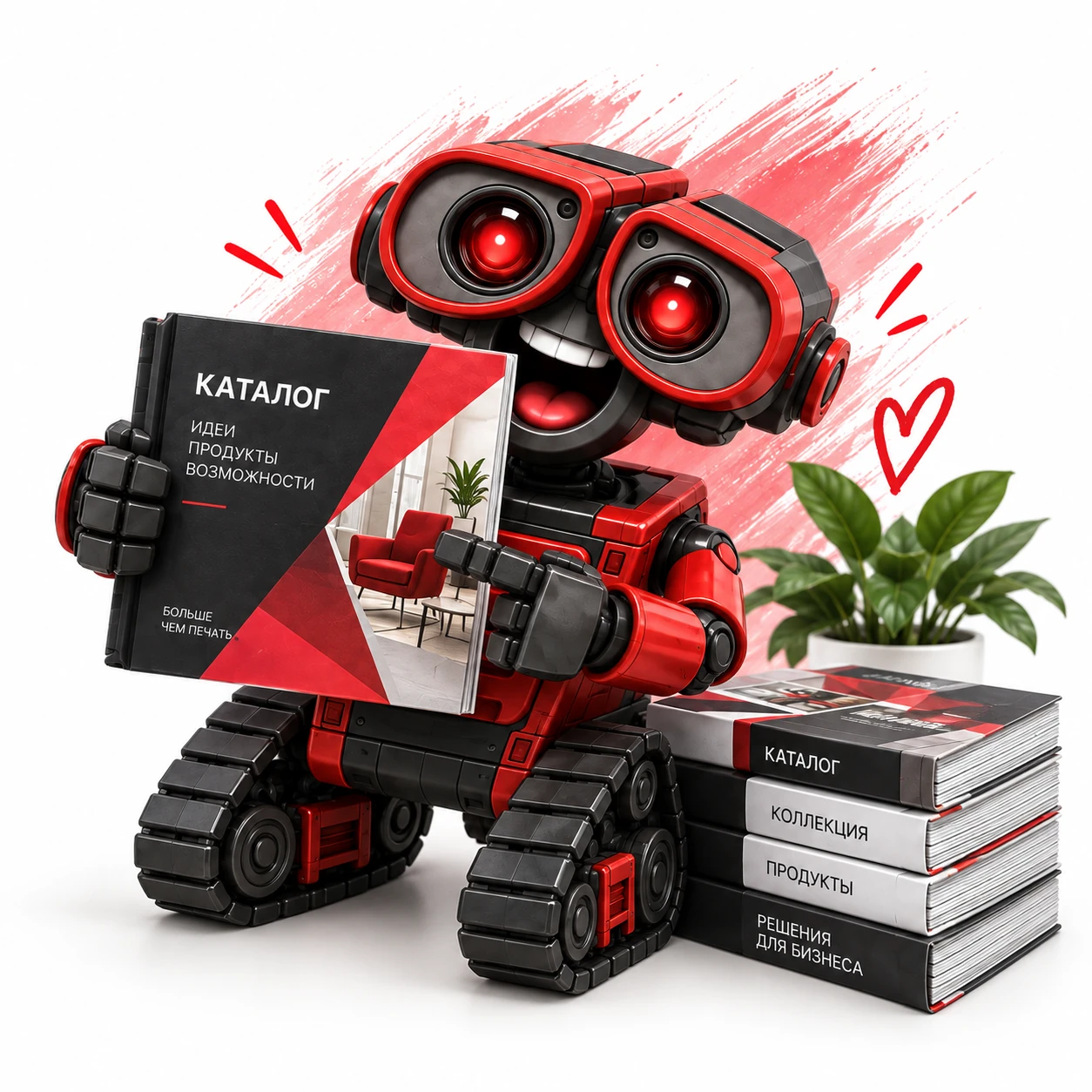 Печать каталогов — иллюстрация студии ТЕКСТ