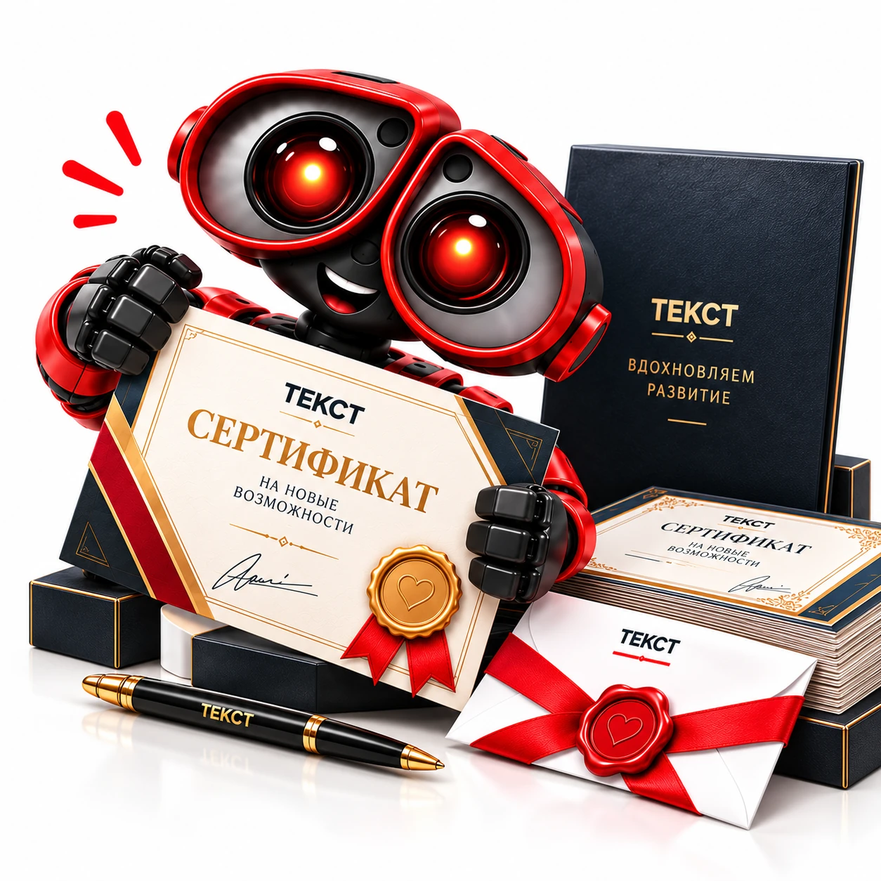 Печать сертификатов — иллюстрация студии ТЕКСТ