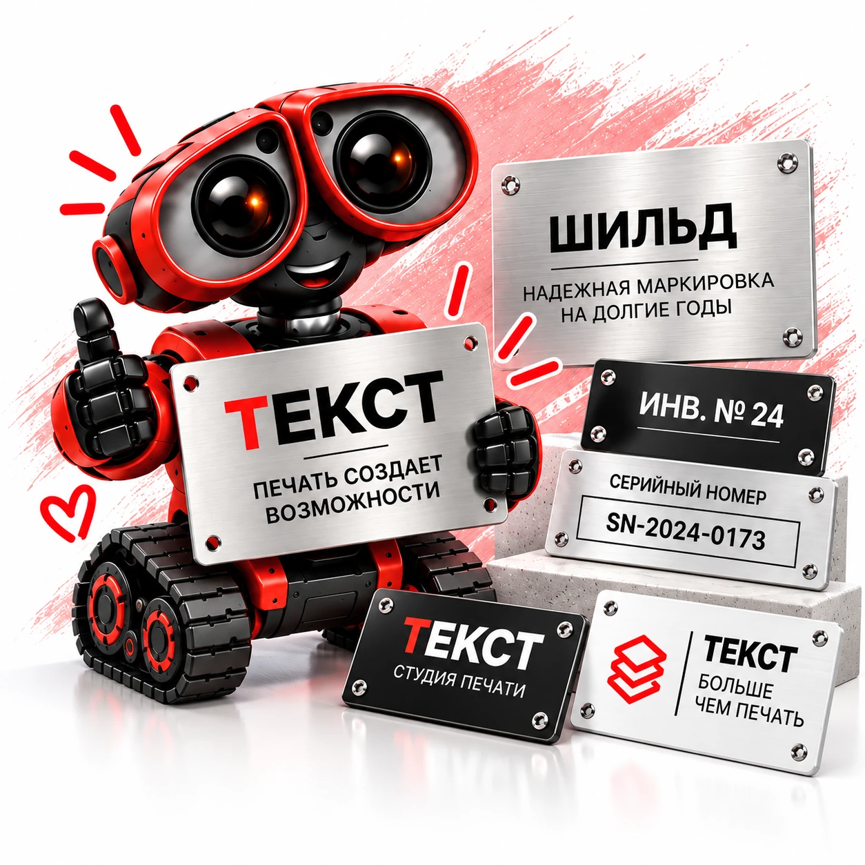 Шильды и шильдики — иллюстрация студии ТЕКСТ