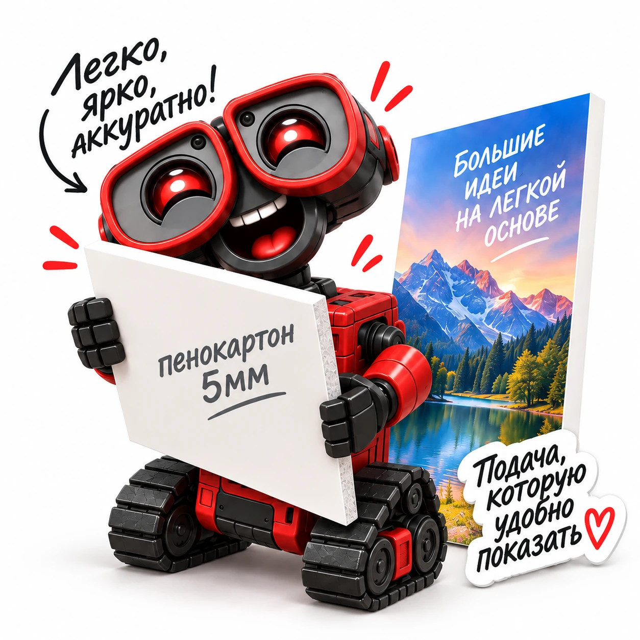 Накатка на пенокартон — иллюстрация студии ТЕКСТ